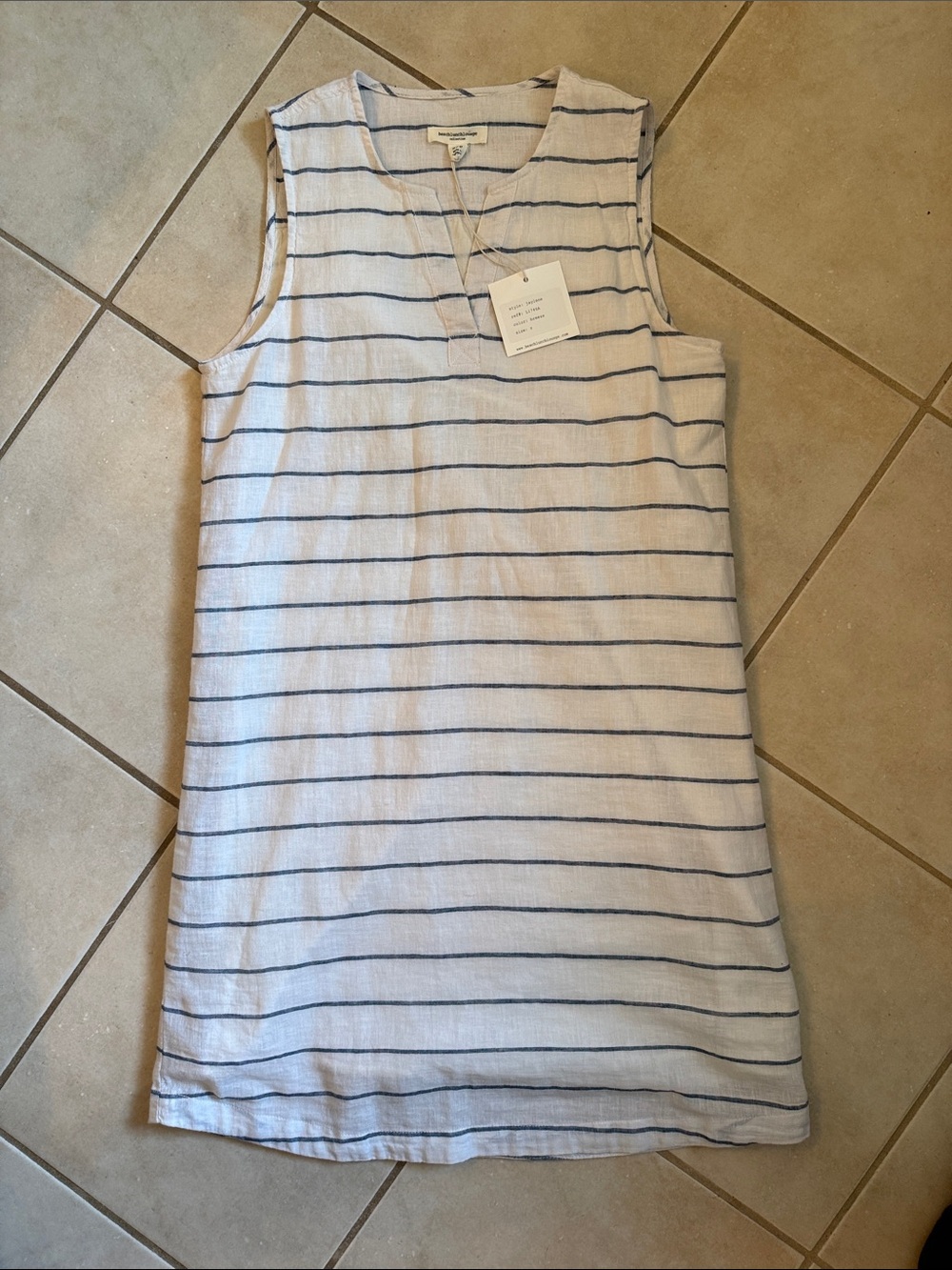 Beach lunch lounge striped dress
